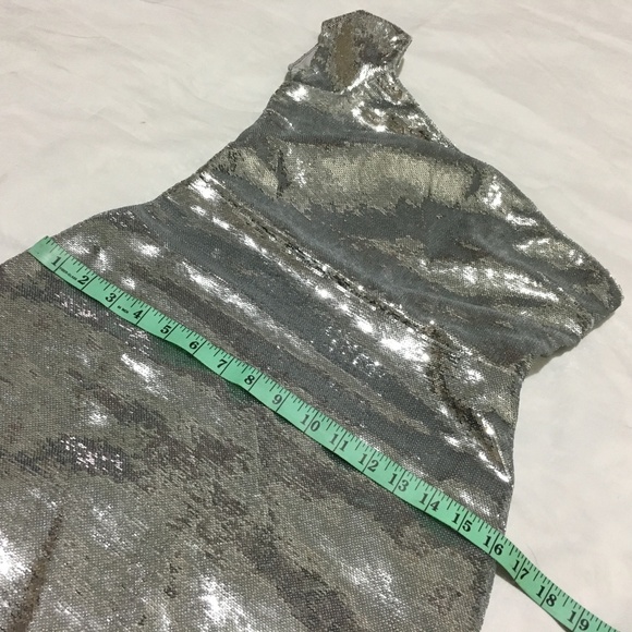 ZOE KARSSEN One Shoulder Sequin Mini Dress Size sm - Picture 8 of 8